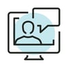 Illustration of a computer monitor showing a call