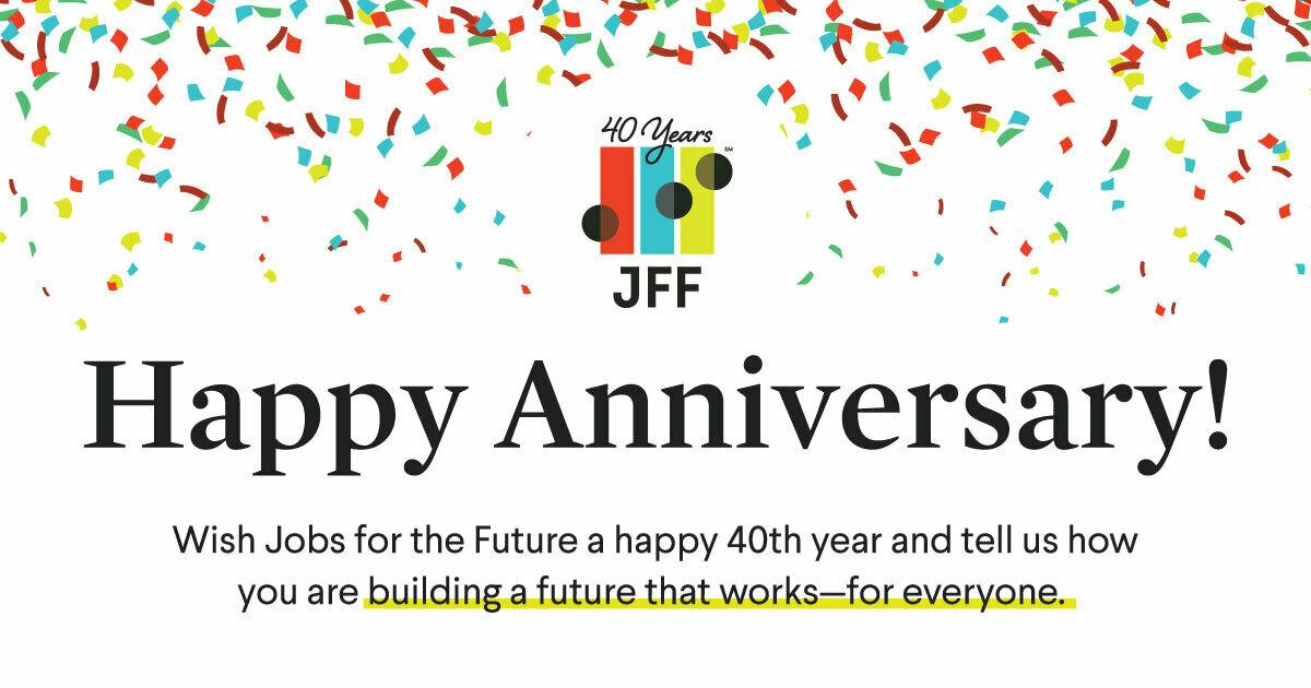 JFF 40th anniversary graphic