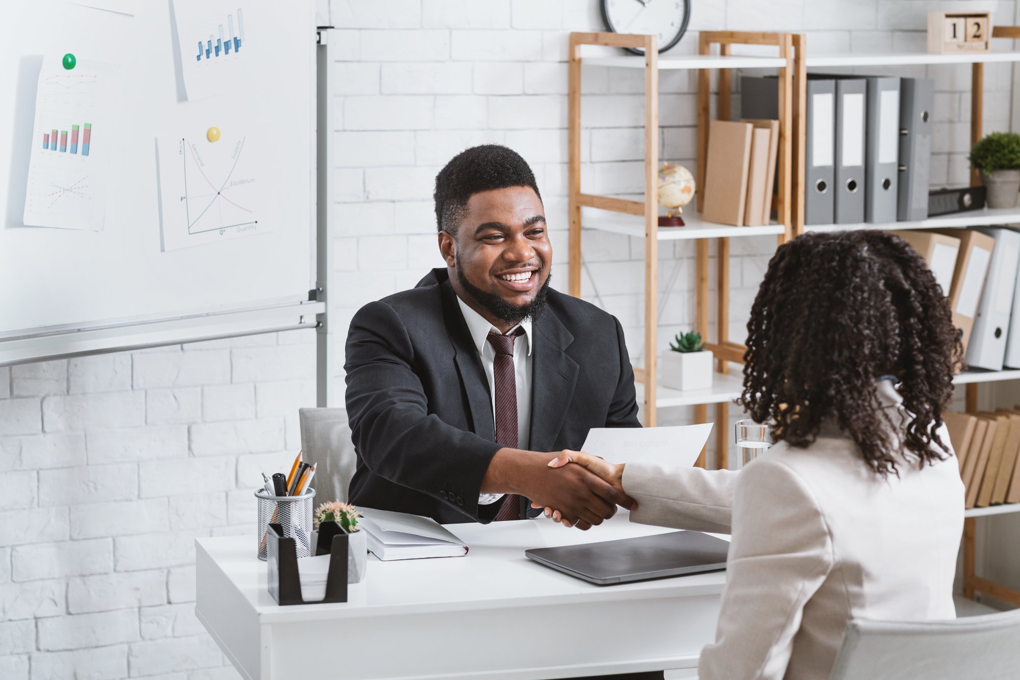 Employer Hired Handshake