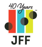JFF logo 40 years