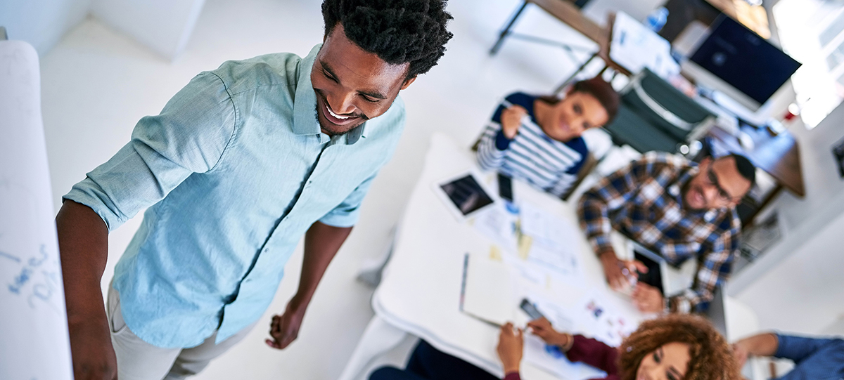 Group of people working together